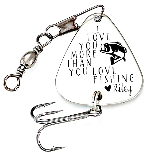 Fishing Lure Gift for Husband I Love You More Than You Love Fishing Anniversary Gift For Him Men's Fishing Lure Gift Valentines Gift Idea Gift from