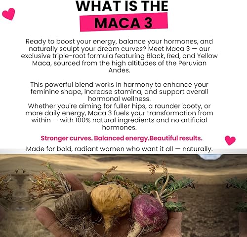 Miniatura 4 de Curvy Pack – Aguaje + Maca 3 | Suplemento de hierbas naturales para mujeres | Equilibrio femenino, energía y apoyo de bienestar – 1 mes de suministro