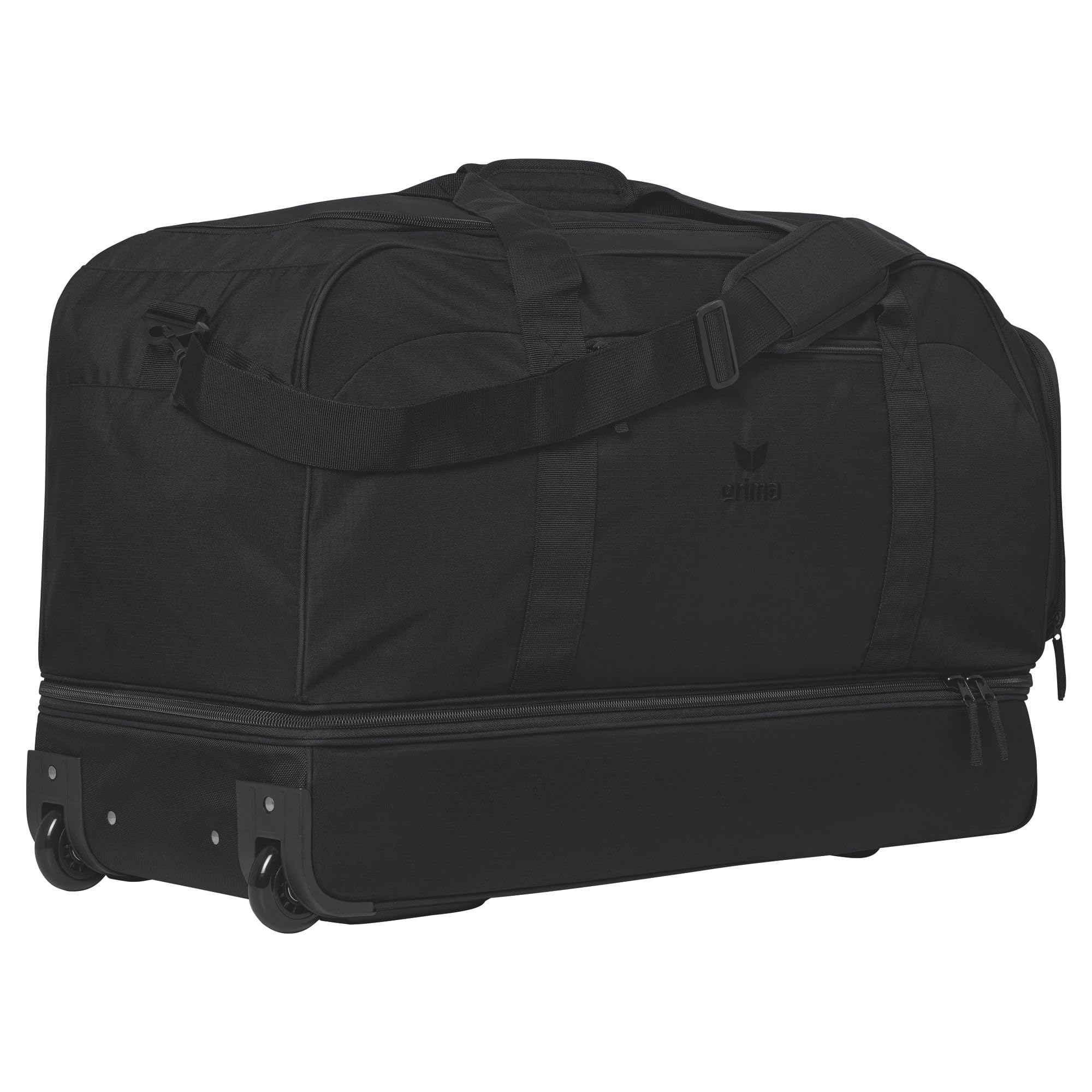 Erima Unisex TRAVEL LINE mit Bodenfach (7232504) schwarz, XL