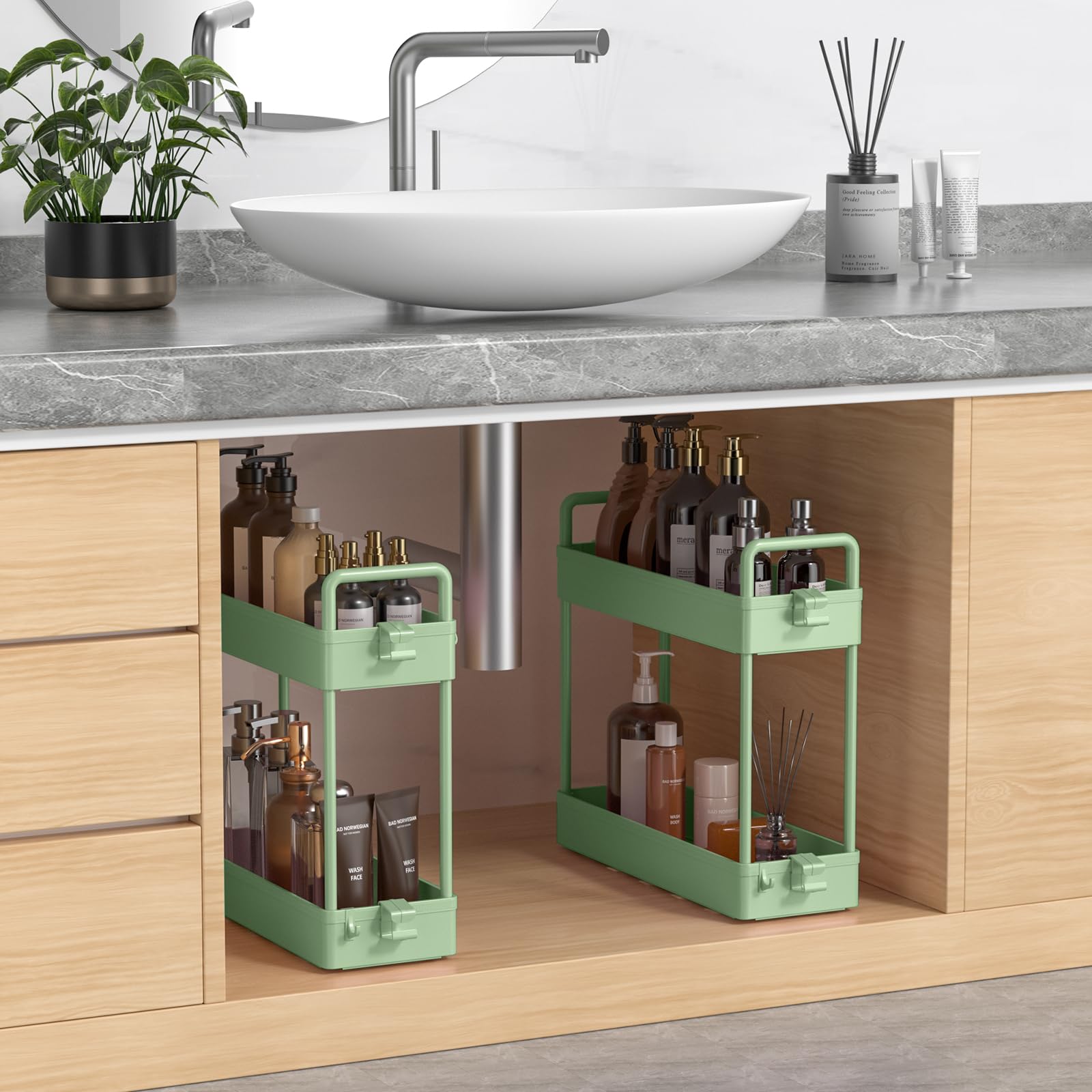 TEAMIX Carrello Portaoggetti Sottile 4 Ripiani 20 Cm Larghezza – Bianco, Ideale Per Cucine E Spazi Stretti - 4