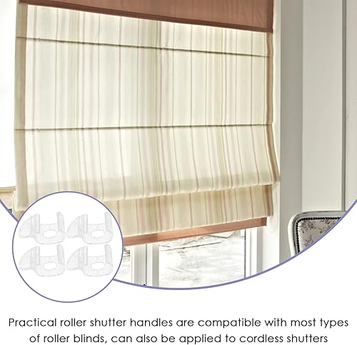 Miniatura 2 de DOITOOL 4 tiradores de abrazadera de elevación para persianas, persianas enrollables para persianas enrollables, persianas para empuñaduras de