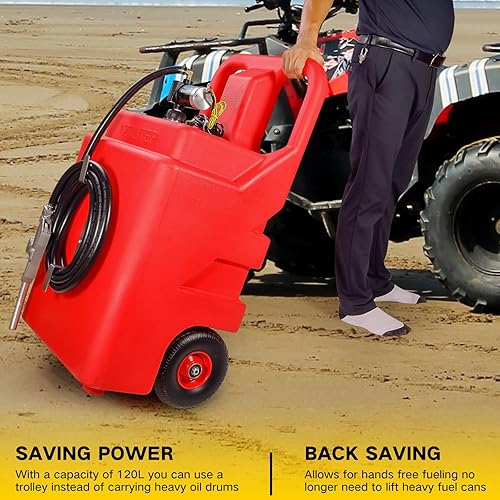 Miniatura 10 de Tanques de almacenamiento de combustible diésel portátil de 32 galones con bomba de 12 V CC (solo para diésel) contenedor de combustible diésel con