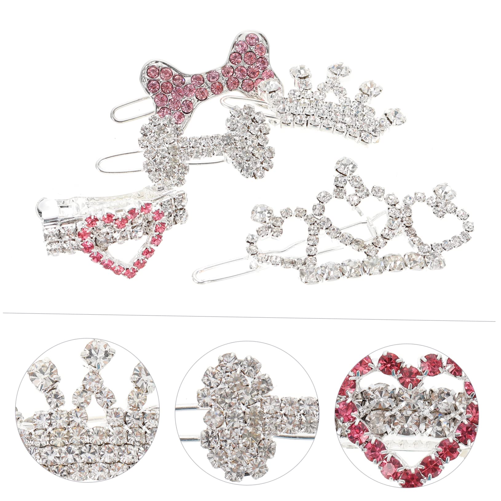 GALPADA 5pcs Pet Hair Accessories Decorative Hair Clips for Cats Cute Geometric Design for Outdoor Events Parties and Everyday Wear