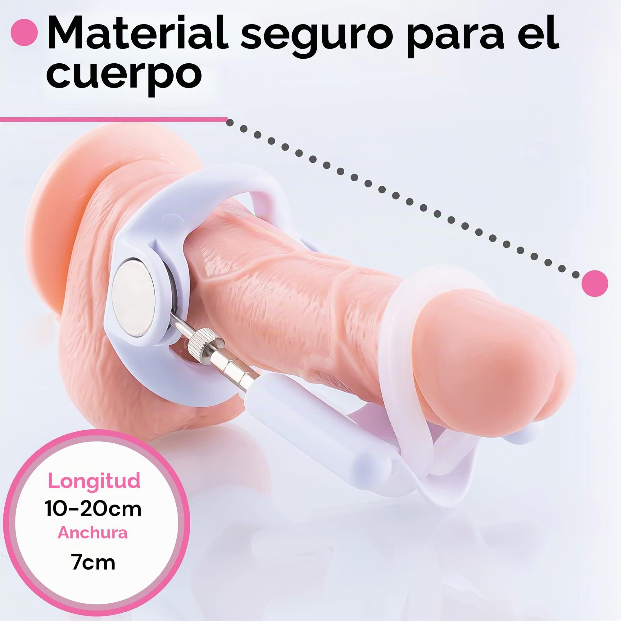 Extensor de pene blanco efectivo para alargamiento – Dispositivo para hombres con erección fuerte y corrección de curvatura – FOPS P03