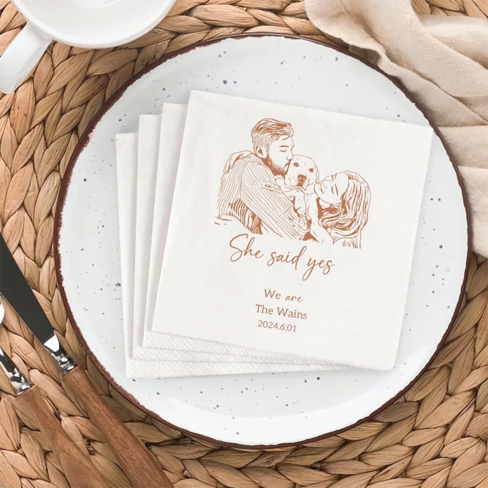 Spersonalizowane serwetki na wesela, ze zdjęciem, imieniem, logo, zdjęciem, niestandardowymi serwetkami koktajlowymi, papierowe serwetki na urodziny, zaręczyny, baby shower, wieczór panieński,