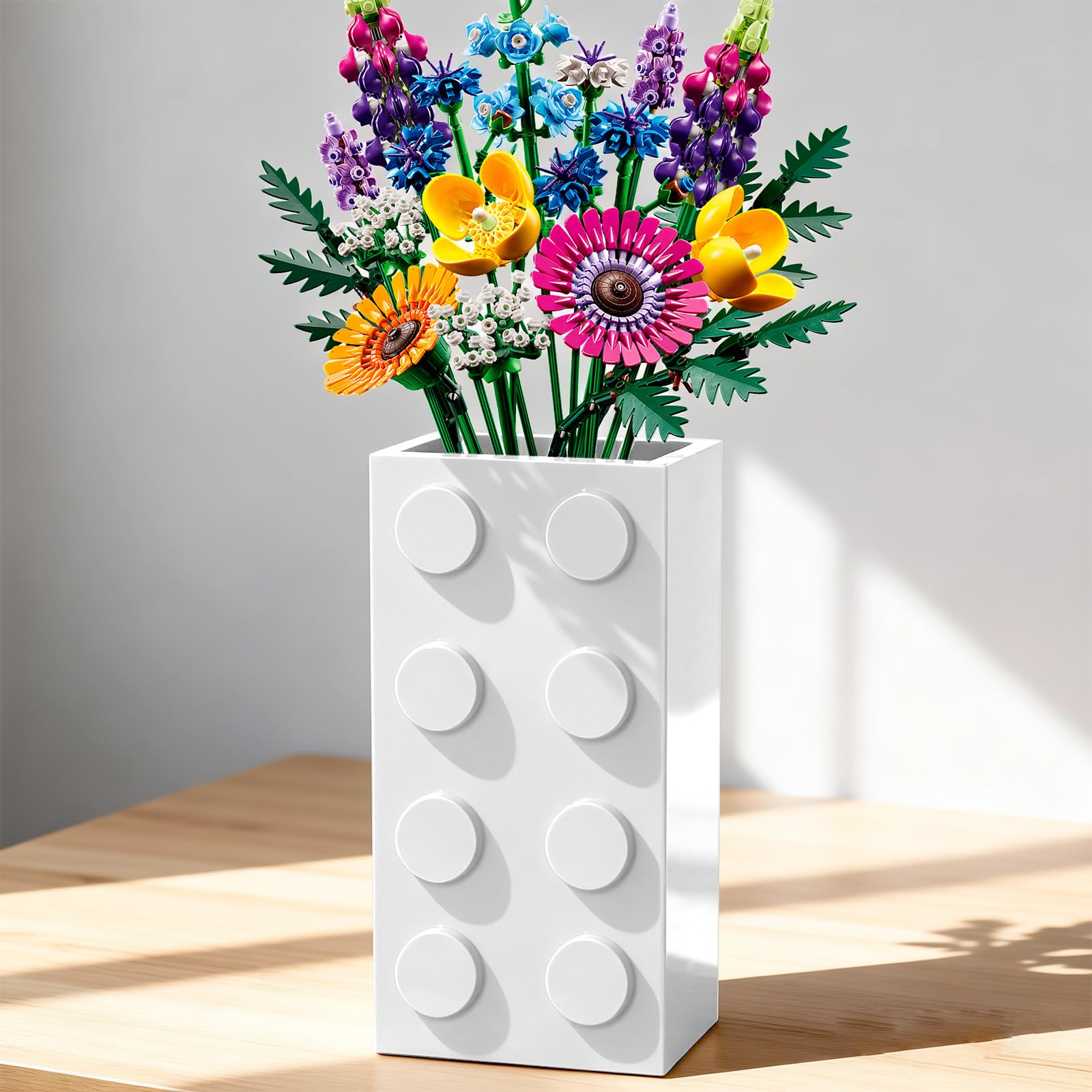 Vase for LEGO 10347 10280 10328 flowers, for Lego flower bouquet building set, display stand for LegoRoses, cherry blossom, tulips, daffodils, lotus, gift for lovers of
