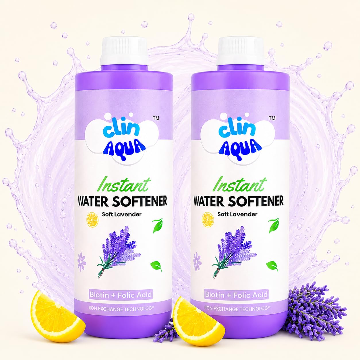 Instant Water Softener Liquid for Hair & Skin | Reduces Hair Fall, Dryness & Itching | pH Balanced, Non-Toxic | Daily Use | Lavender 500ml (Pack of 2)-image-18