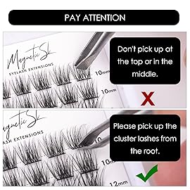 Cluster Lashes 72 Individual Lashes Clusters Eyelash Extensions False Eyelashes DIY Lash Extension Kit Reusable False Eyelashes Natural Look Mix 10-16mm C D-Curl-DM17