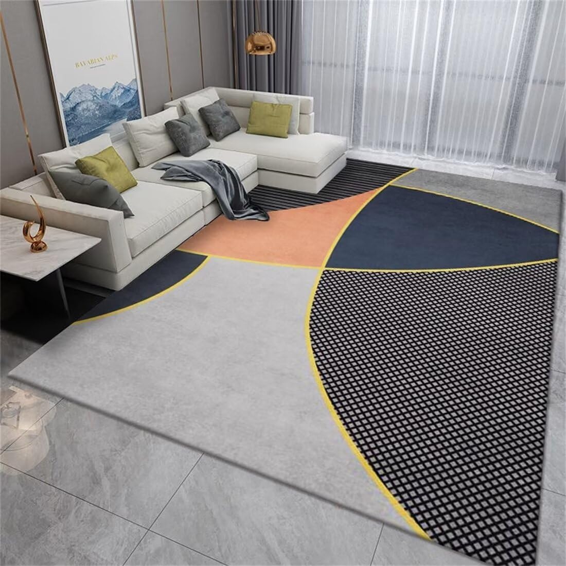 Tapis de salon pas cher et tapis enfant moderne 80x200cm pour chambre