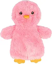 Brinquedos de pelúcia para cães Best Pet Supplies Pelúcia de frango para brincadeiras interativas, filhotes e idosos, galinha colorida e fofa, frango enrugado (rosa)
