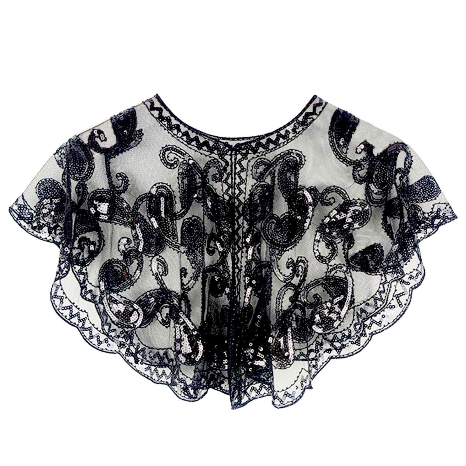 Flapper Umhang Schal Mit Pailletten Umschlagtücher Produktbild-Vorschau 11