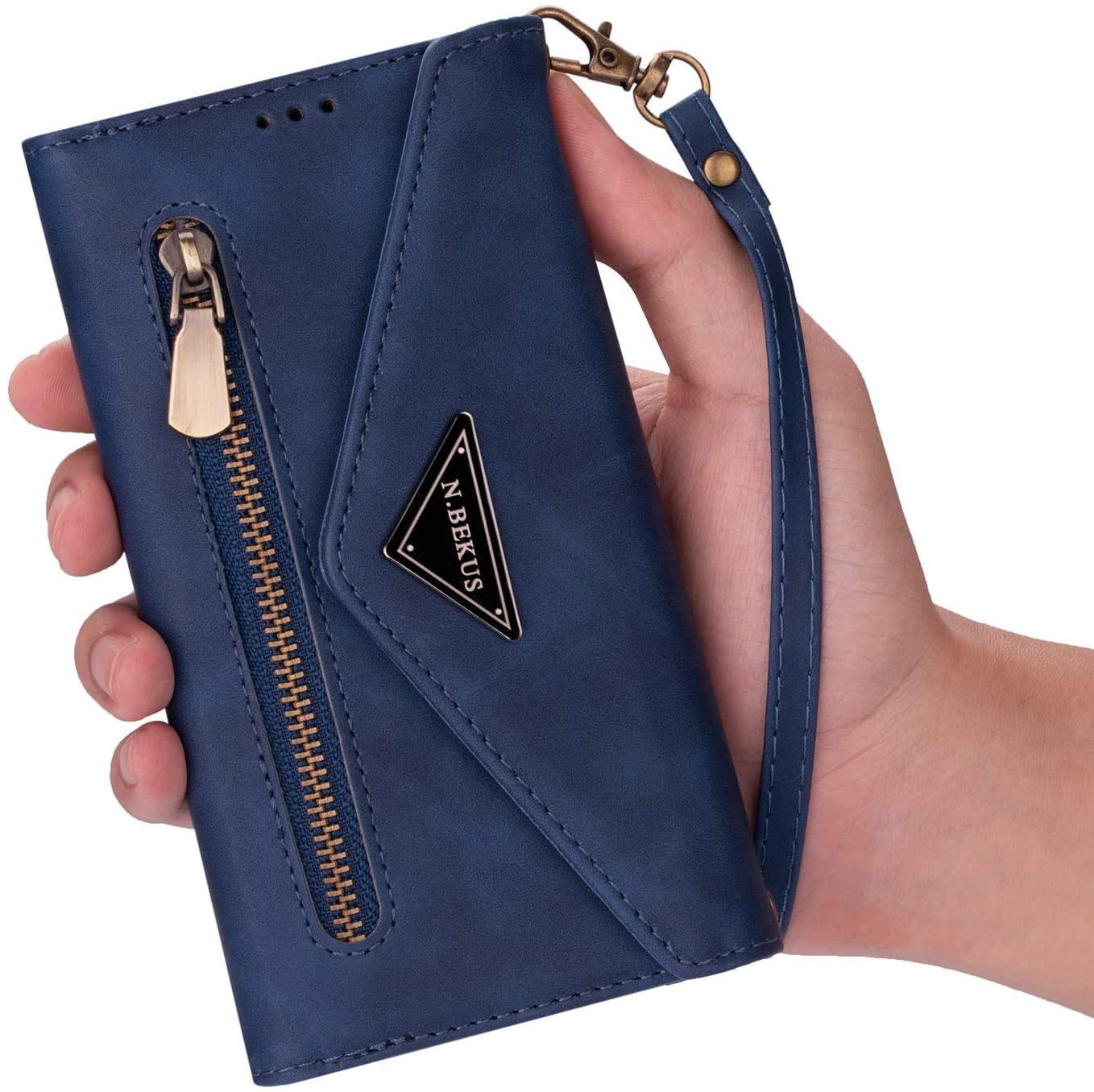 Funda Tipo Cartera Con Tapa De Piel Sintética Para Samsung Galaxy A54 5g, Color Amarillo Con