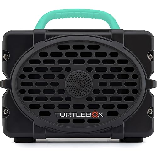 Turtlebox Original Gen 3: Portable Outdoor Bluetooth Speaker – Ultra-Loud (120dB), Waterproof (IP67), Rugged, Impact-Resistant, 3-Day Battery | Party Mode: Unlimited Pairing Stereo, Gray/Seafoam