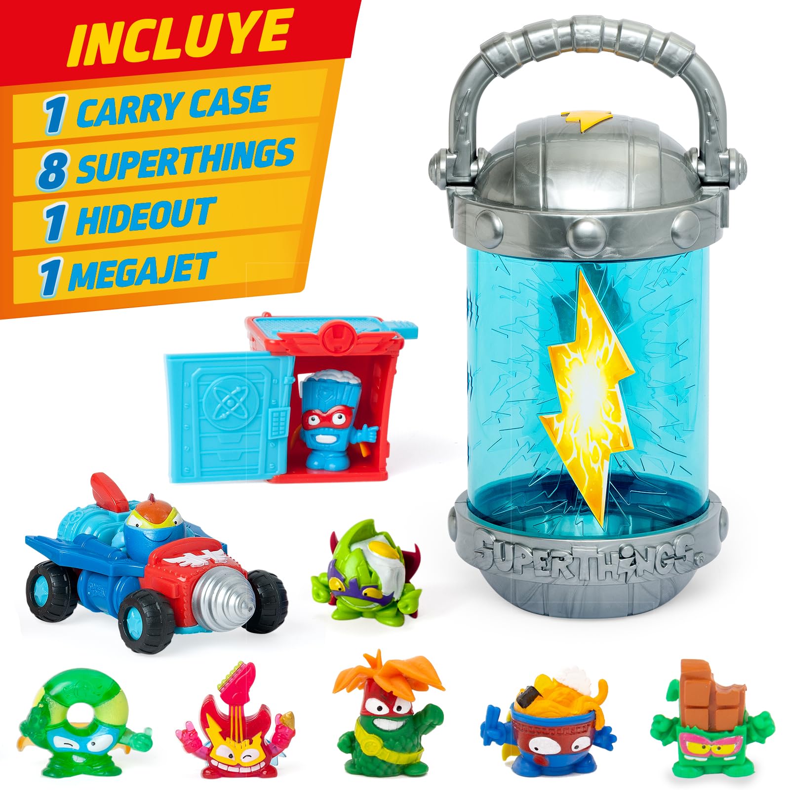 SUPERTHINGS KAZOOM Power – Carry Case. Cápsula en Forma de Kazoom para Transportar y almacenar Tus Superthings. Incluye 1 Carry Case, 8 Figuras Sorpresa, 1 Hideout y 1 Megajet — view 3