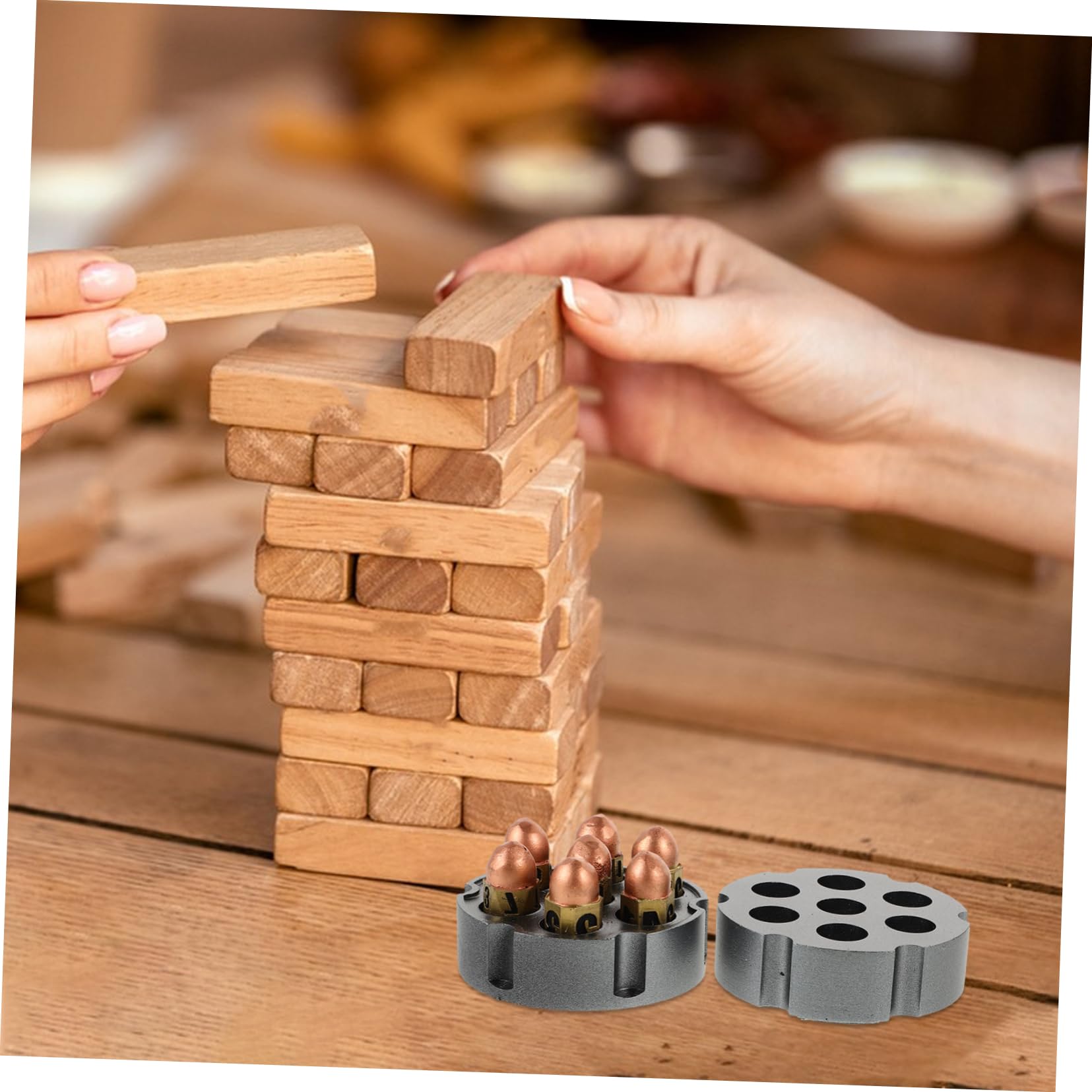 Abaodam Set de Dés de Rôle en Résine avec Base, 1 Lot, Chiffres Larges, Facile à Transporter, pour Jeux de Société, Bars et Ktv