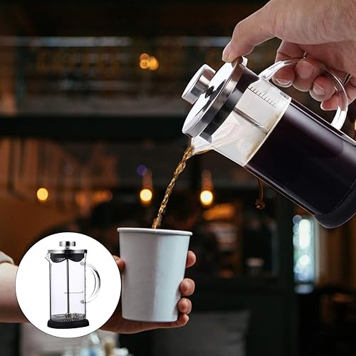 Miniatura 7 de Hemoton Máquina de café expreso, estufa portátil de acero inoxidable, cafetera de café expreso, cafetera de vidrio para estufa de campamento,