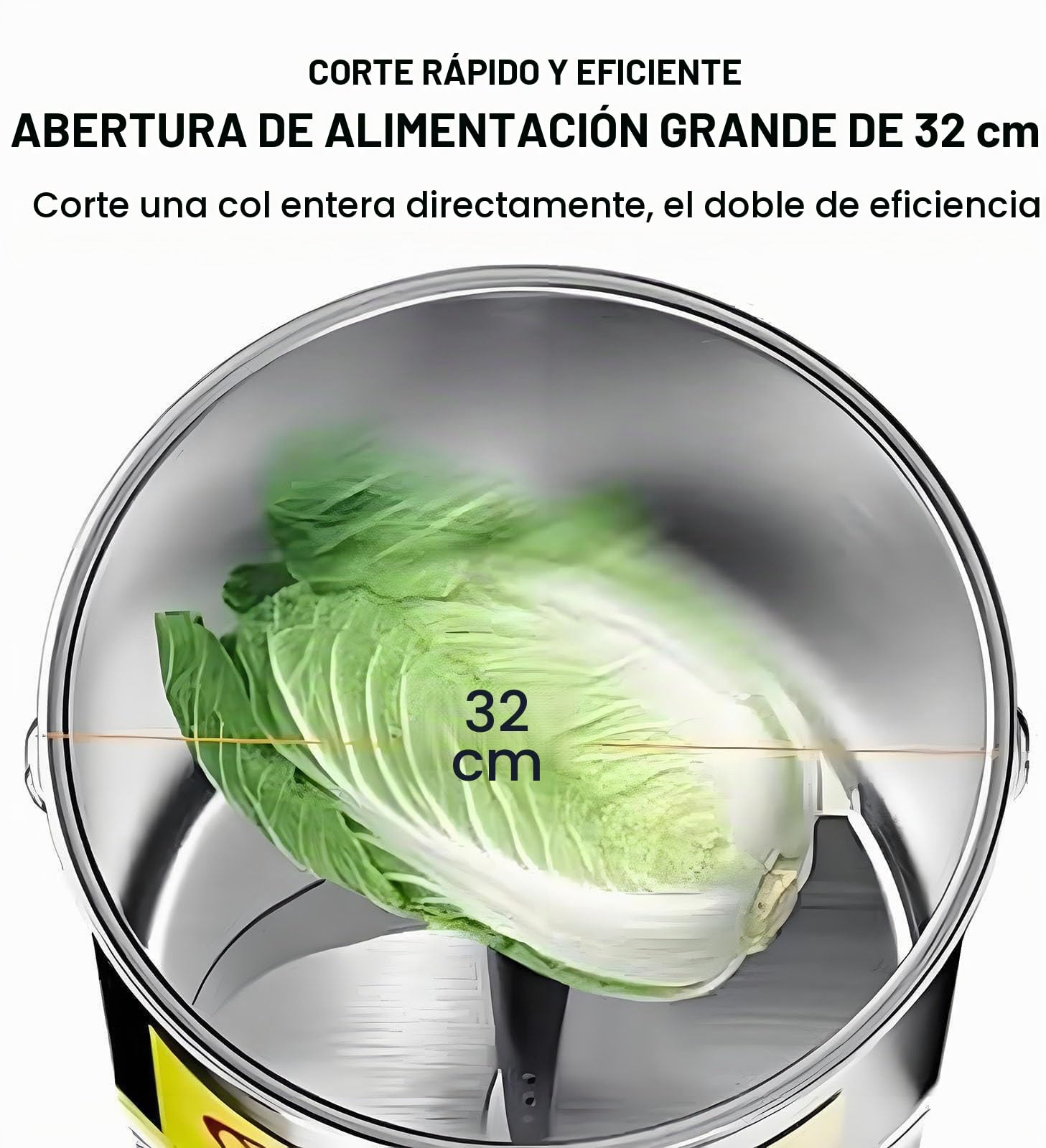 Procesador de Alimentos Comercial de 3500 RPM, Picador eléctrico de Verduras de 1800 W, rallador y triturador de Verduras Profesional, Puerto de alimentación Grande para alimentación Animal.