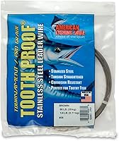 Vista 96 de AFW Alambre Líder Duro de Una Hebra de Acero Inoxidable a Prueba de Dientes - Brillante y Camuflaje para Tiburón, Barracuda, Caballa Real, Wahoo