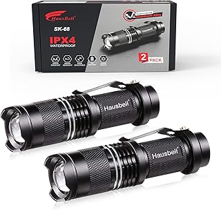 Flashlights, Handheld Flashlights, Upgraded 7W Mini LED Flashlights, Tactical Flashlights High Lumens, Zoomable 3 Modes Flash Light for Kids Indoor Outdoor Hiking Camping (7W 2pack)