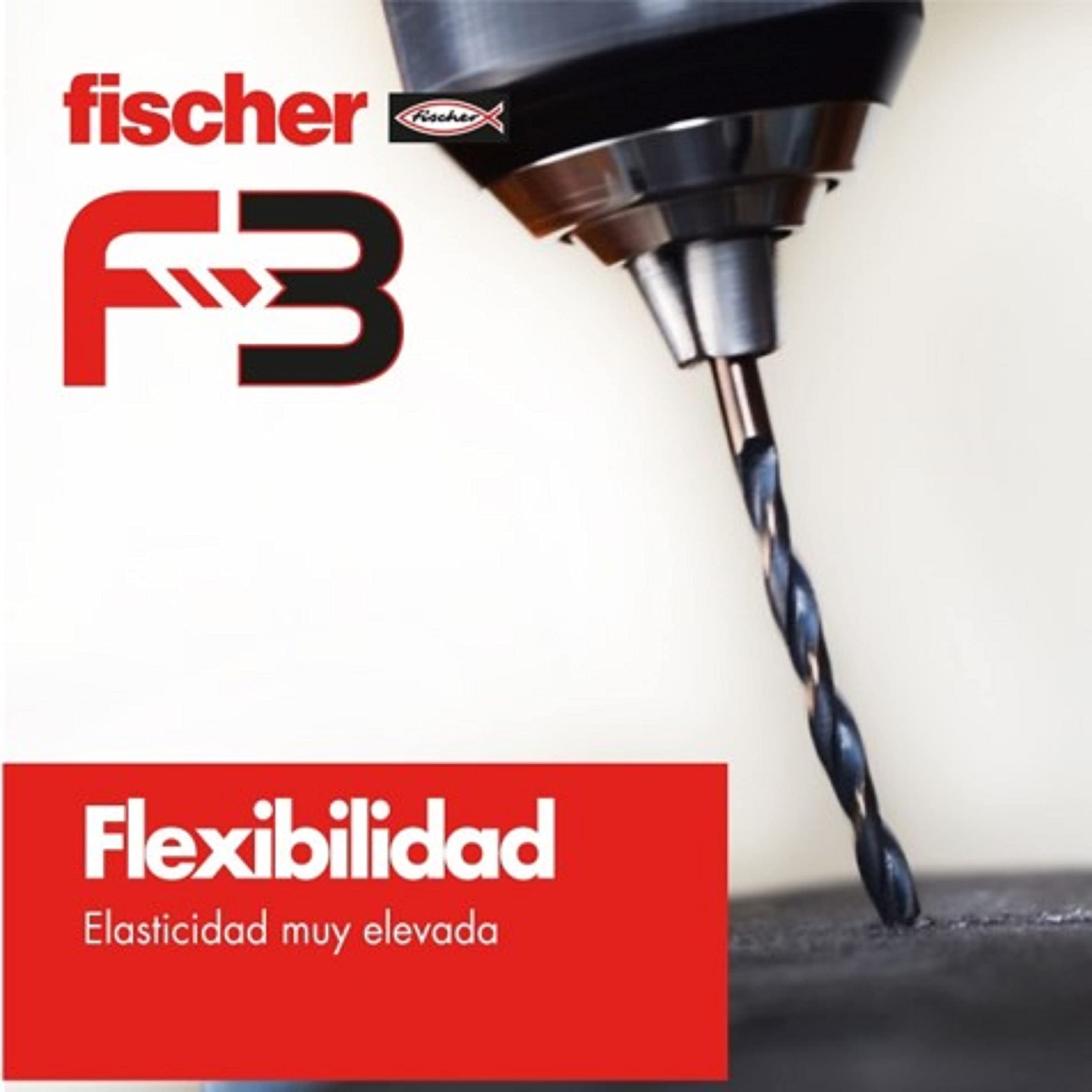 fischer - Juego de brocas para metal F3 Flexible y de Larga duración HSS-R DIN338 12,5x101/151 (5 Unidades)