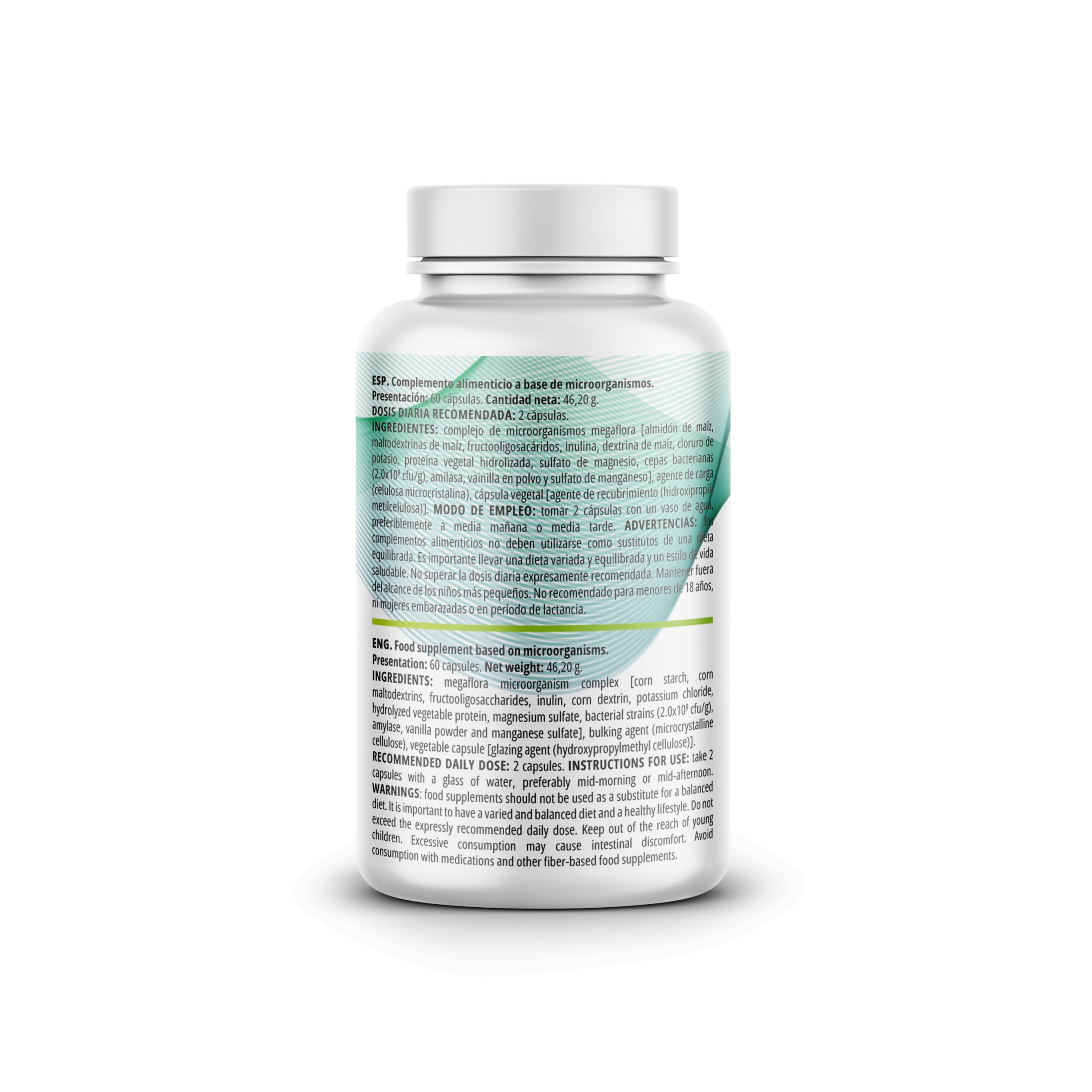 EFNE Probiotico Megaflora – 60 capsulas – Fórmula avanzada Megaflora Evo 9 (multi‑cepa, 9 cepas) – 100 % vegano – Apoyo digestión, microbiota equilibrada e inmunidad, formula avanzada