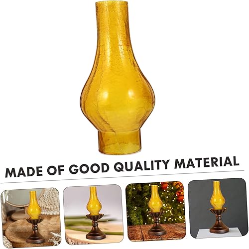 Miniatura 8 de OSALADI Lámpara de aceite para decoración del hogar, reemplazo de chimenea Pantalla de lámpara de vidrio de queroseno, pantalla de chimenea de