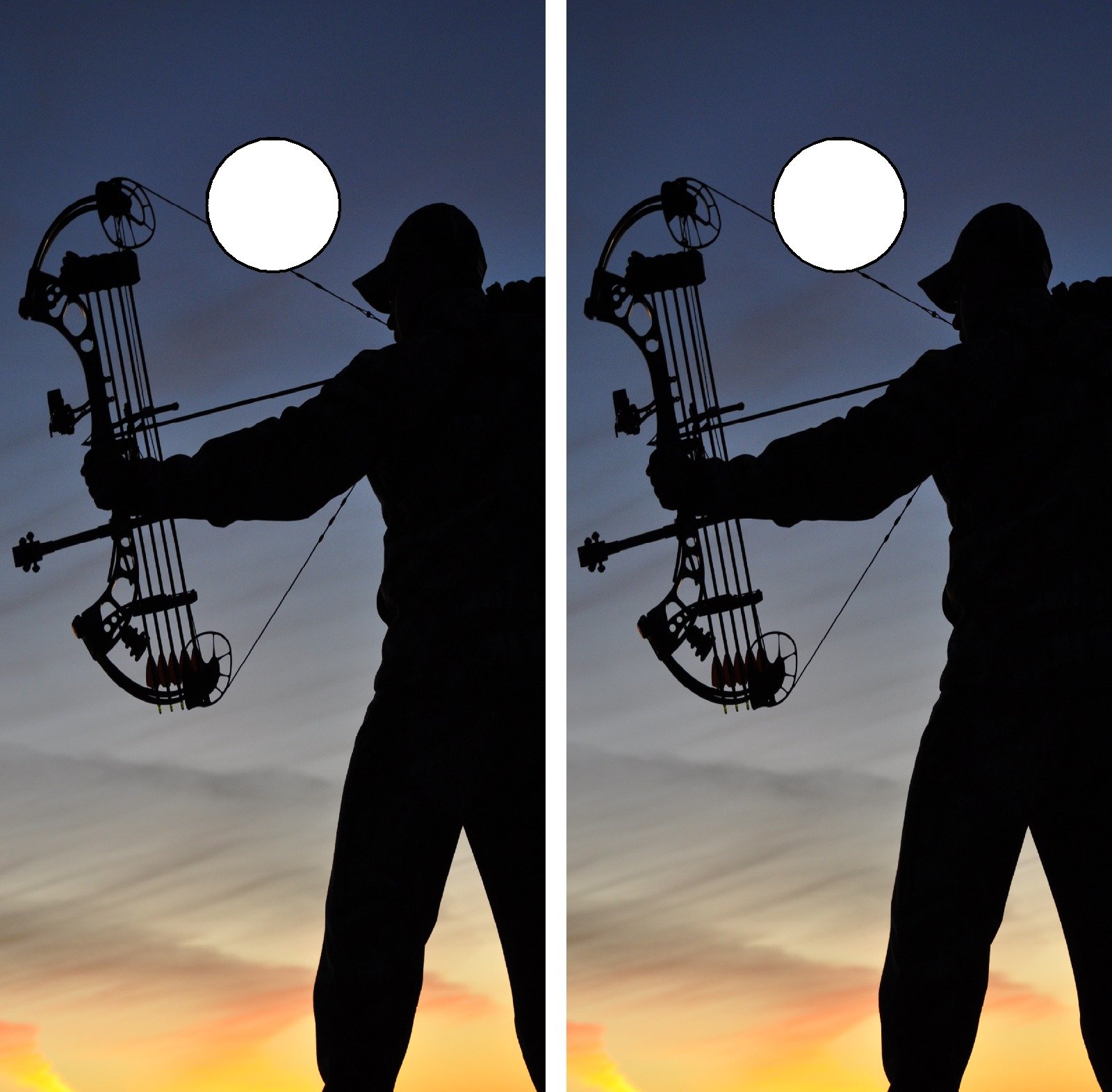 C228 Bow Hunting Deer Cornhole WRAP Wraps Laminated Board Boards Decal Set Decals Vinyl Sticker Stickers Bean Bag Game Vinyl Graphic Tint Image