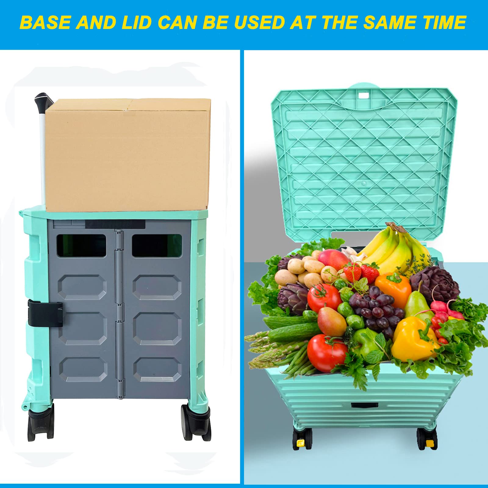 Buy Rolling File Cart for Teachers,Fodable Utility Cart,Rolling Crate