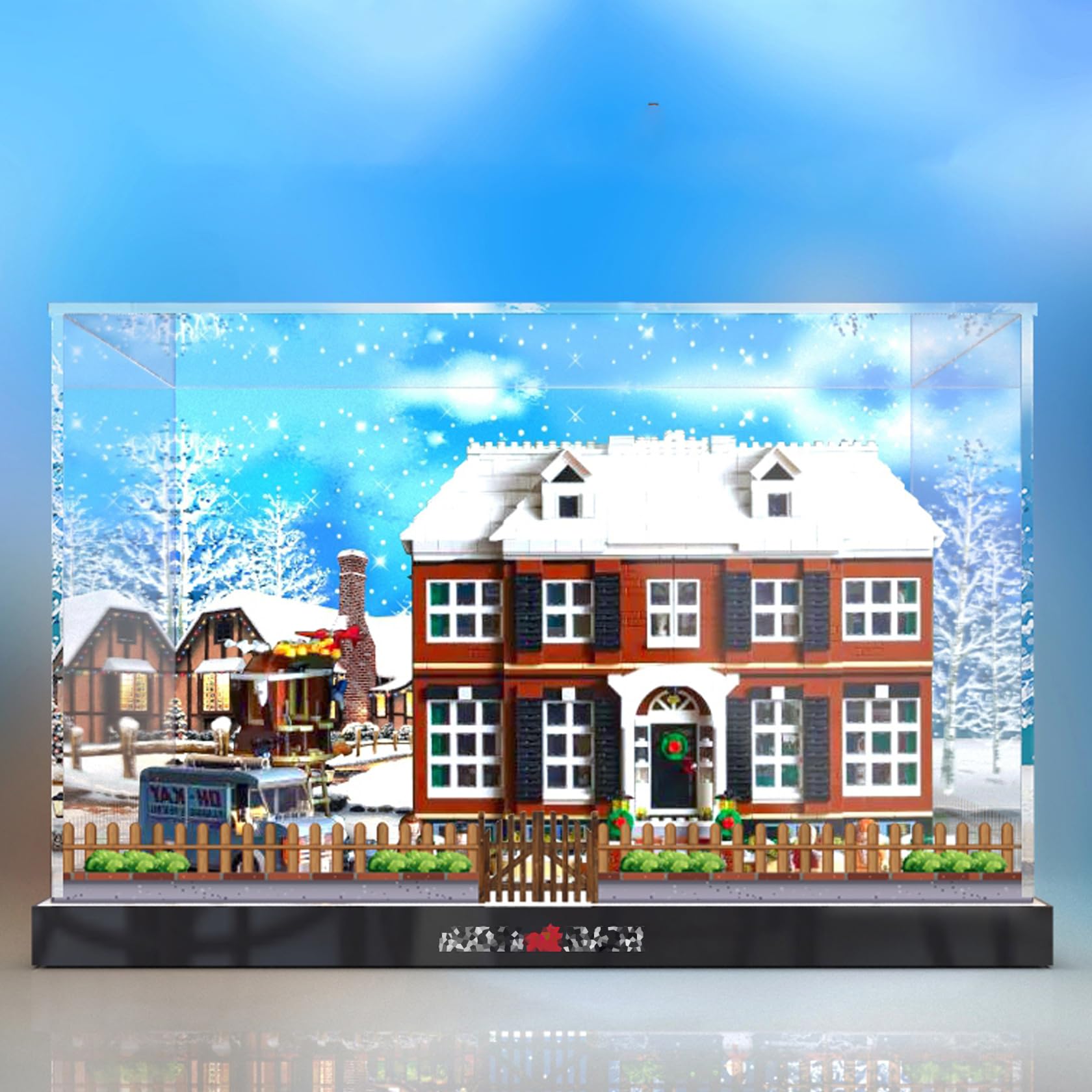 Vetrina acrilica per Lego Ideas Home Alone McCallisters' House 21330, soluzione di esposizione definitiva per modelli da collezione, proteggi i tuoi modelli (tema D)