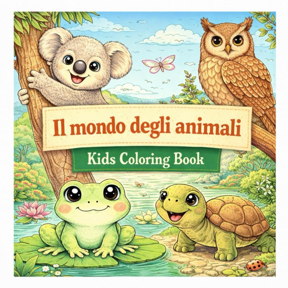 Il mondo degli animali: Kids Coloring Book