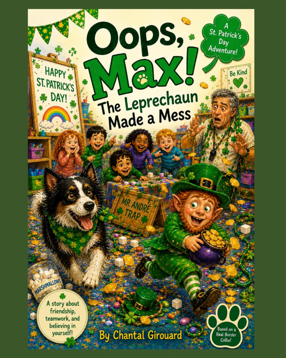 Oops, Max the Leprechaun is making a mess: max Story