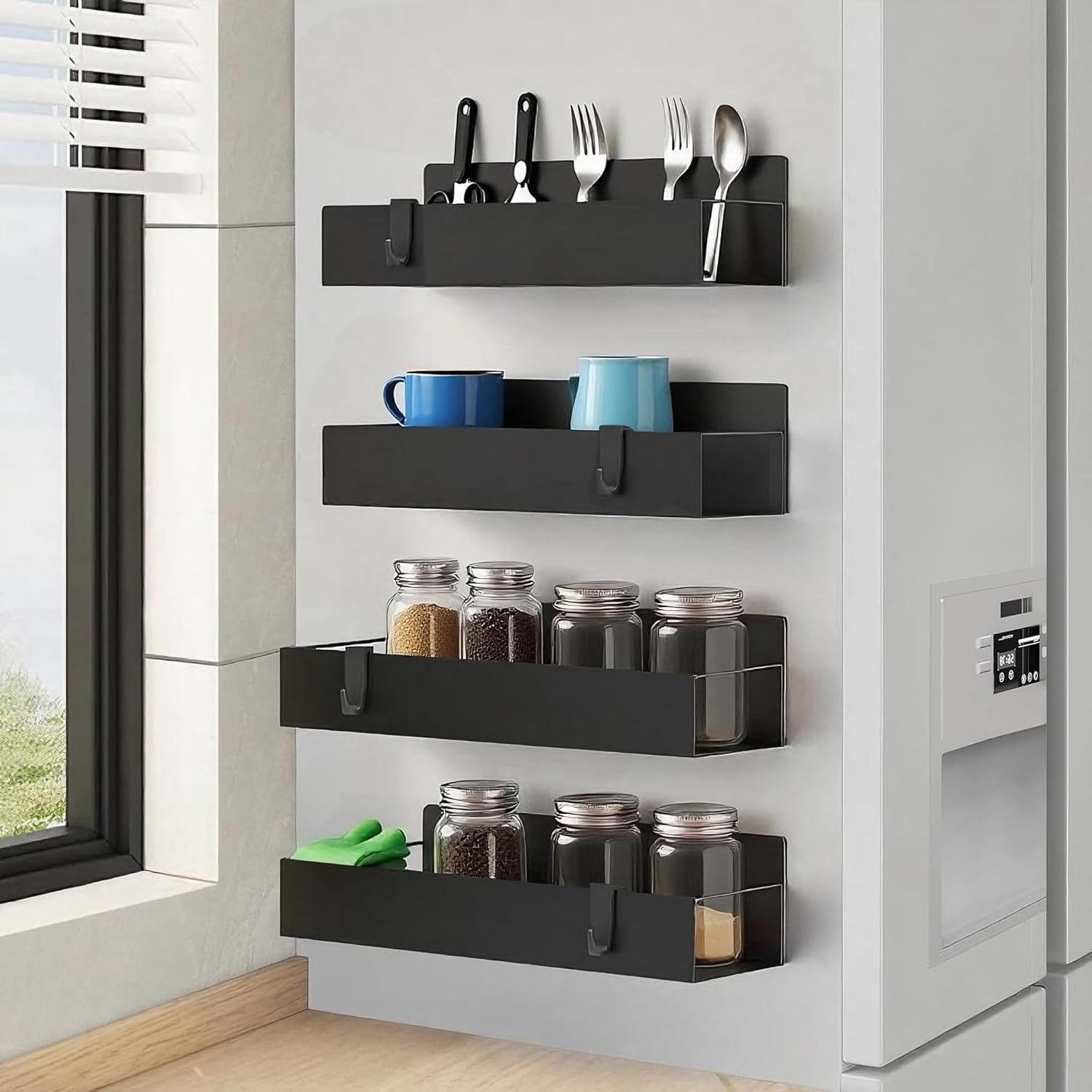 Cosy Family Strong Magnetic Metal Spice Rack Organizer Refrigerator