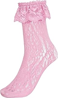 Women's Ruffle Cuff Lace Anklet Socks Sexy Lolita Lacy Casual Socks for Dates Parties
