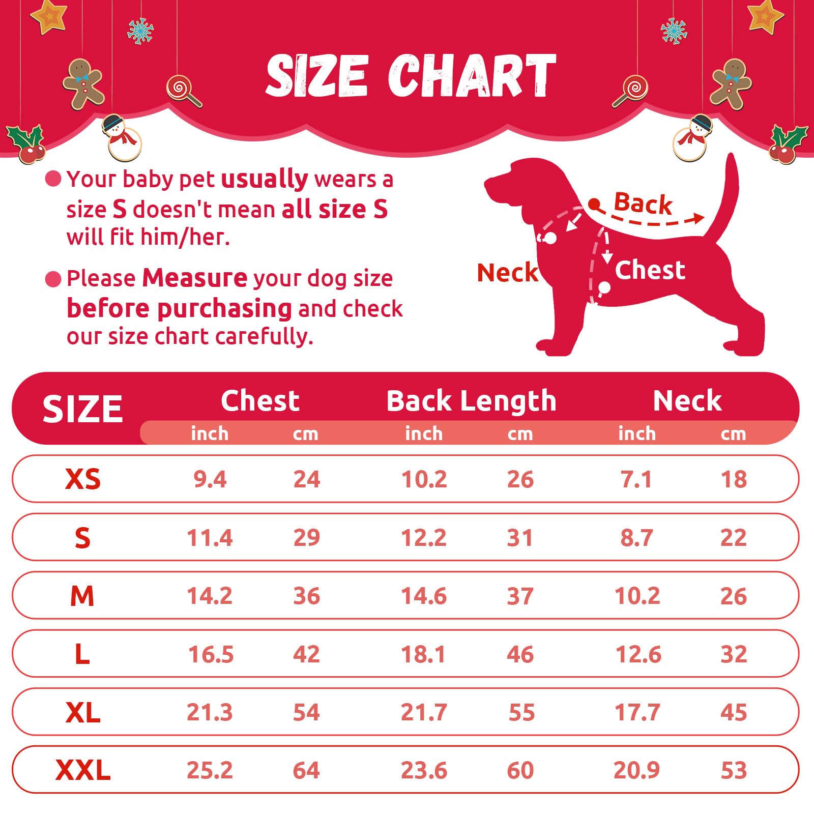 ABRRLO Dog Christmas Jumper Snowflake Xmas Pet Sweater Outfits Puppy Cat Holiday Costume New Year Clothes Gift for Small Medium Large Dogs(Red Runing Deer,M) - Image 4