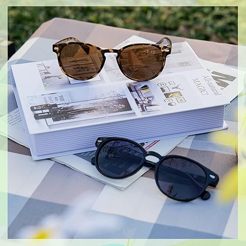 Miniatura 6 de Madison Avenue Gafas de sol redondas bifocales de lectura para mujeres y hombres, bisagra de resorte, protección UV, lentes de lectura solar