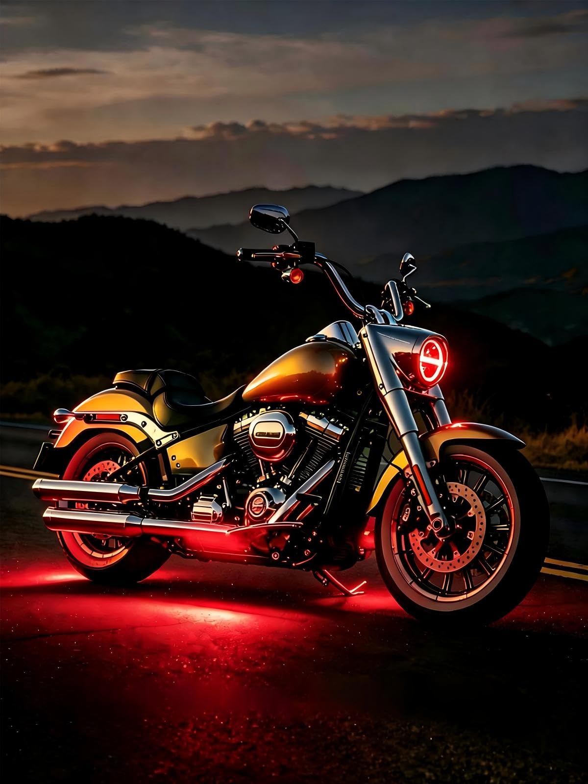 YM Taśma świetlna LED do wózka golfowego, motocykla, łodzi, kajaka, wewnątrz i na zewnątrz, 5050, 15SMD, Chip, wodoodporna, IP67, 12 V, czerwona (4 sztuki)