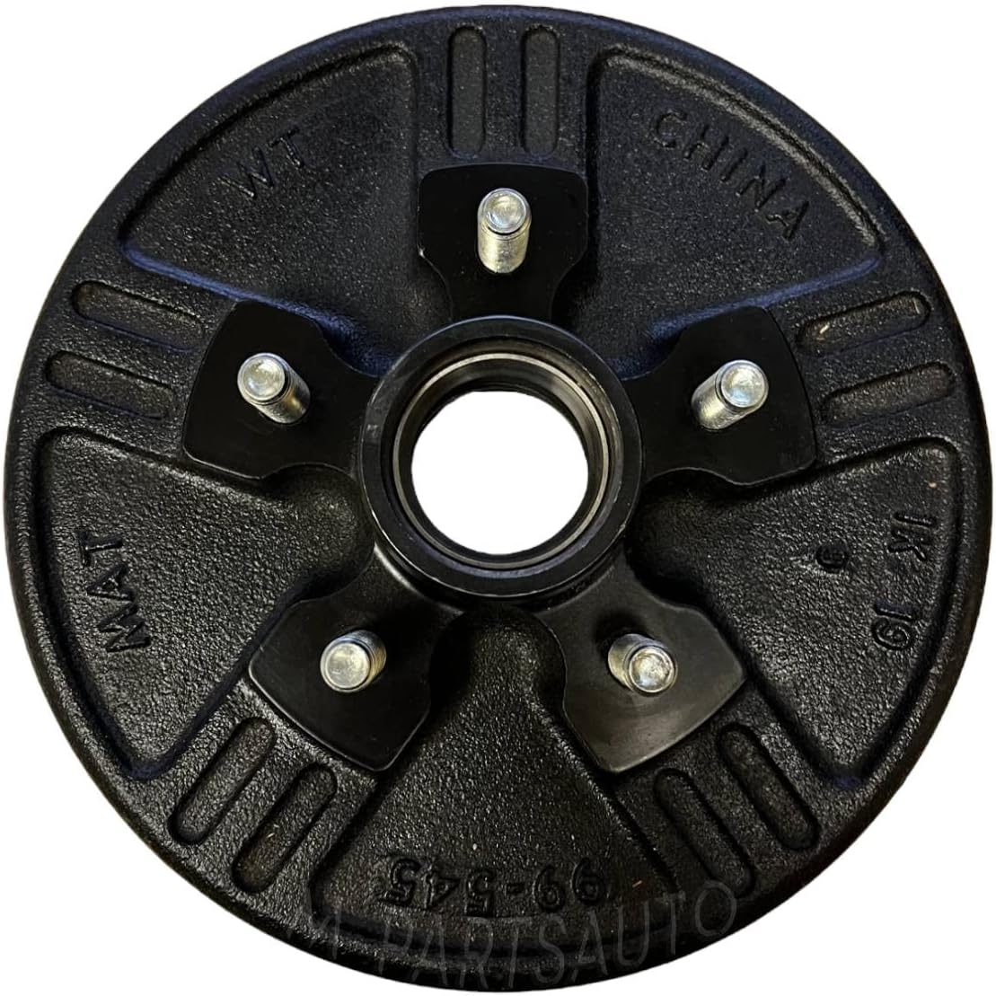 Trailer Brake Drums – 1 Pair 5 on 4.5 Brake Drums for Trailer Axle 3500 lb -Trailer Hub Kit, Trailer Brake Assembly 10, Trailer Hub Kit 5 Bolt, Dexter Hub Kit Replacement, 99-545KIT-2