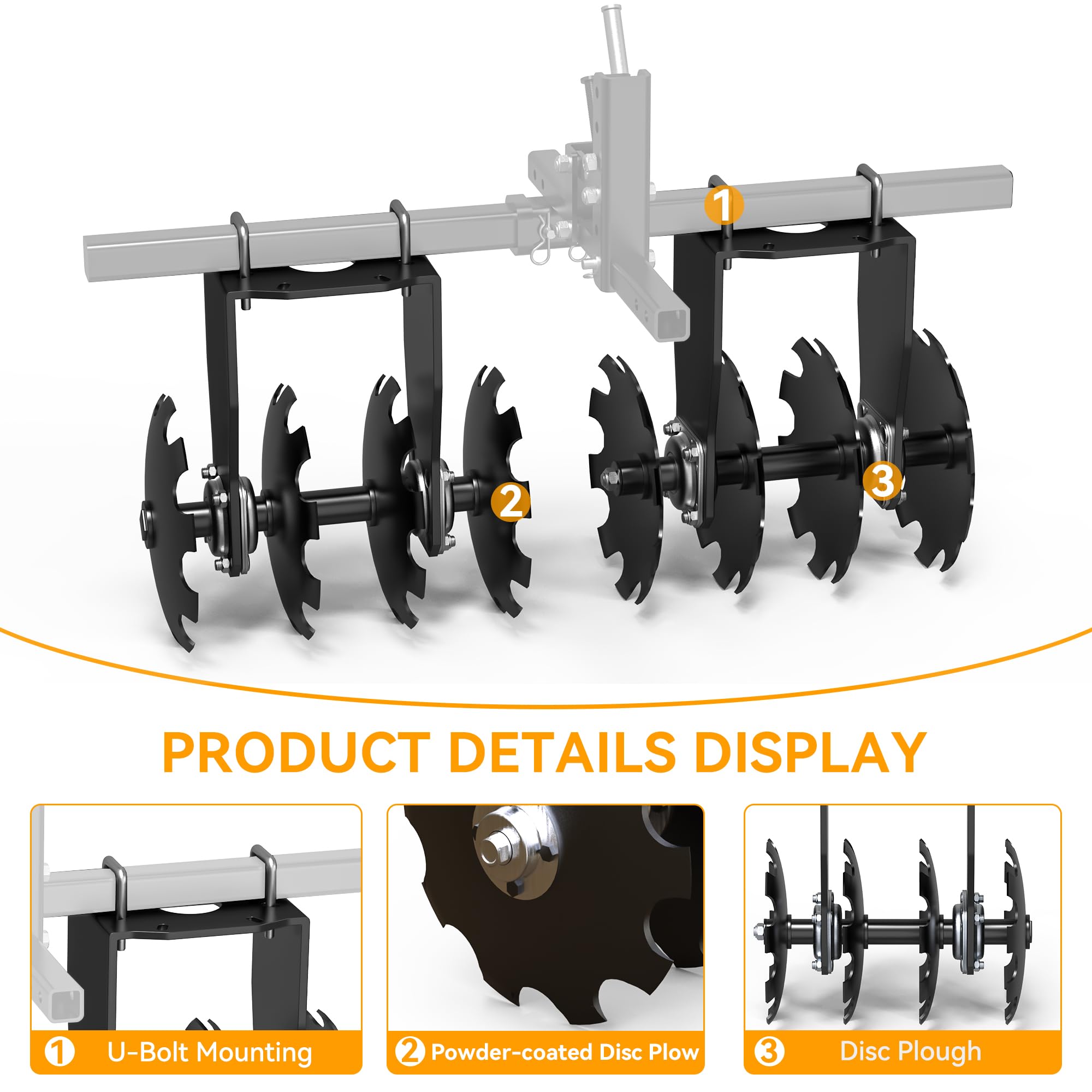 Atv Disc Snapklik.com : YINTATECH 2 Pieces Of ATV Disc Plow Implement