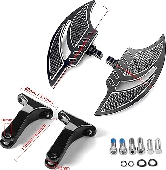 Pedane poggiapiedi stile attacco maschio for moto compatibili