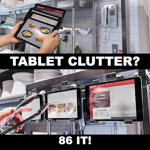 Miniatura 8 de iBOLT TabDock - Soporte de abrazadera para punto de compra, con 4 soportes para tableta, perfecto para múltiples aplicaciones de entrega (DoorDash,