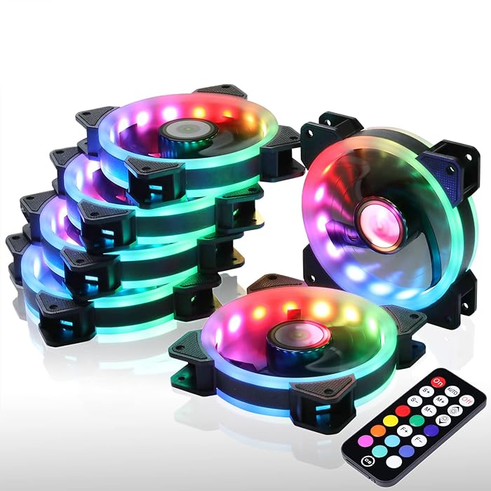Buy DS 6Pack 120MM RGB PC Cooling Fans, LED Case Fans with Remote