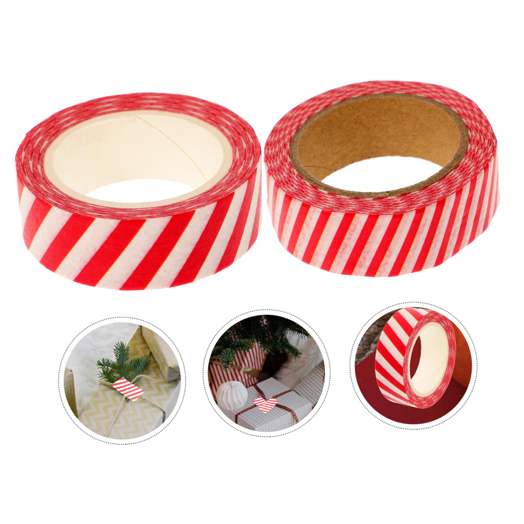 Angoily 30 Rollen Teiliges Weihnachts Washi Tape Dekoratives Klebeband mit Streifenmuster DIY Bastelband für Scrapbooking Geschenkverpackung und Kalendergestaltung Kompakt und Vielseitig