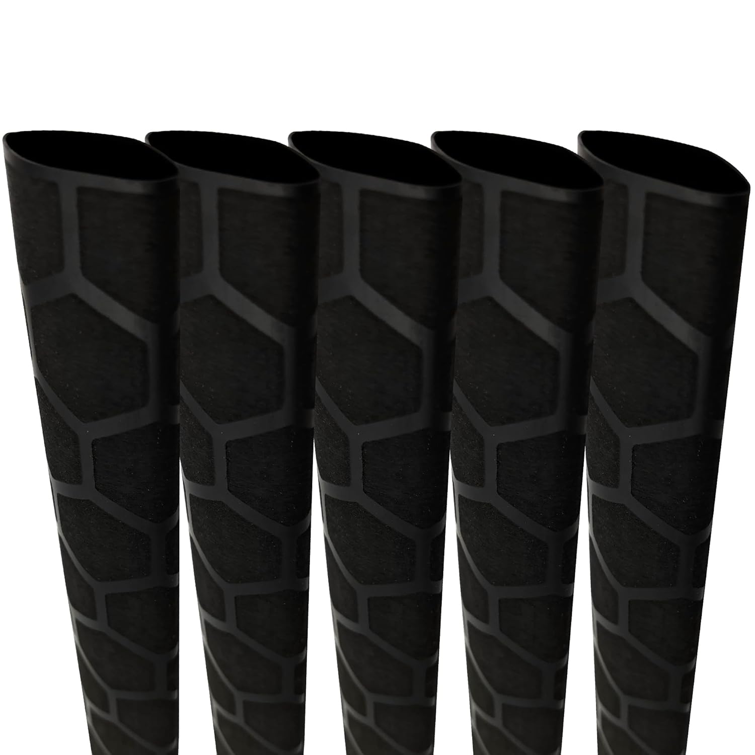5 Pack(L5.25 ft*5) Heat Shrink Tubing for Fishing Rods, Honeycomb Pattern Fishing Rod Grip Heat Shrink Wrap (φ35mm, Black)