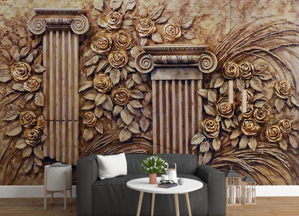 Papier Peint Relief de Style Classique et Élégance Romaine