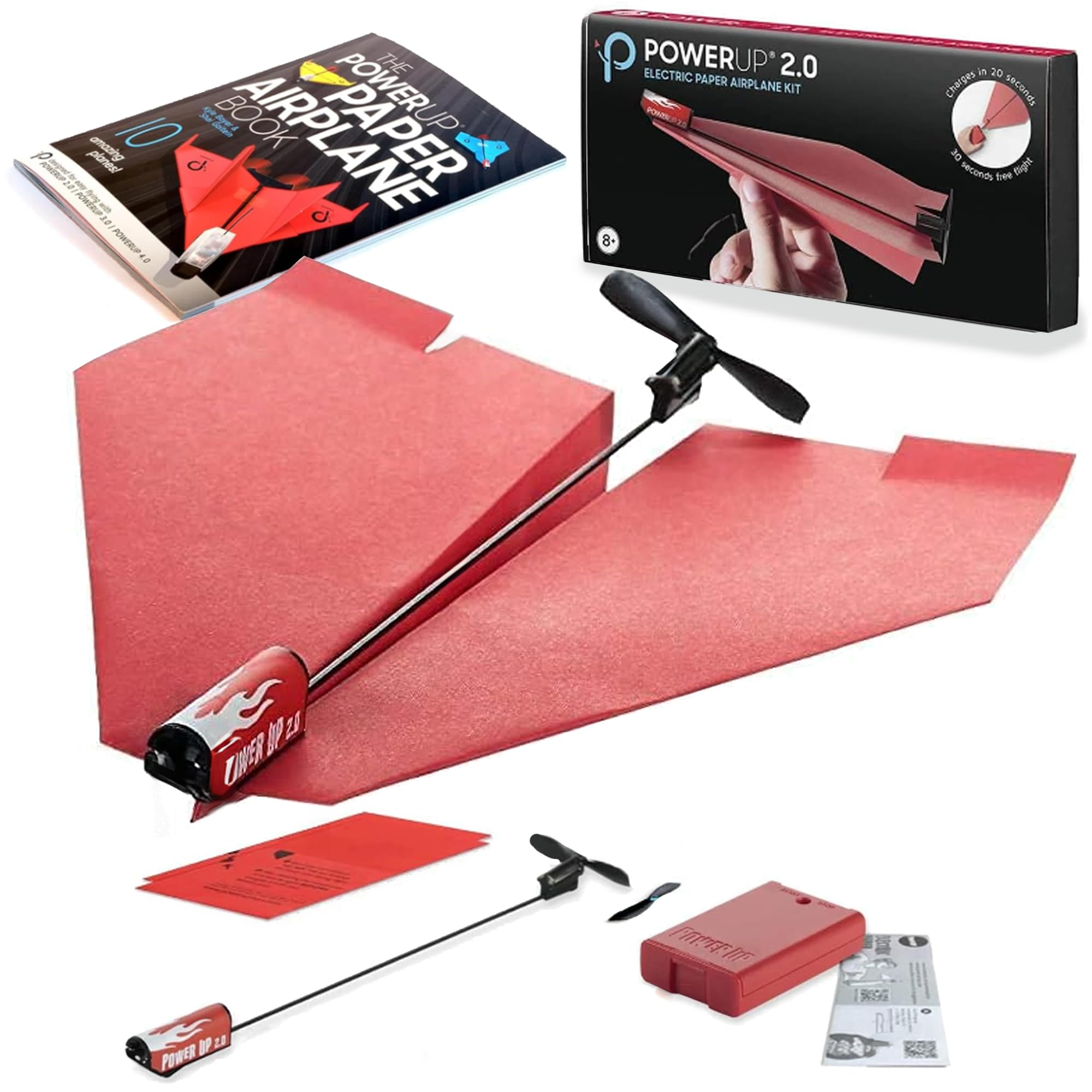 POWERUP 2.0 Education Kit - Includes 2.0 Conversion Kit Paper Airplane Book for Fun Learning!