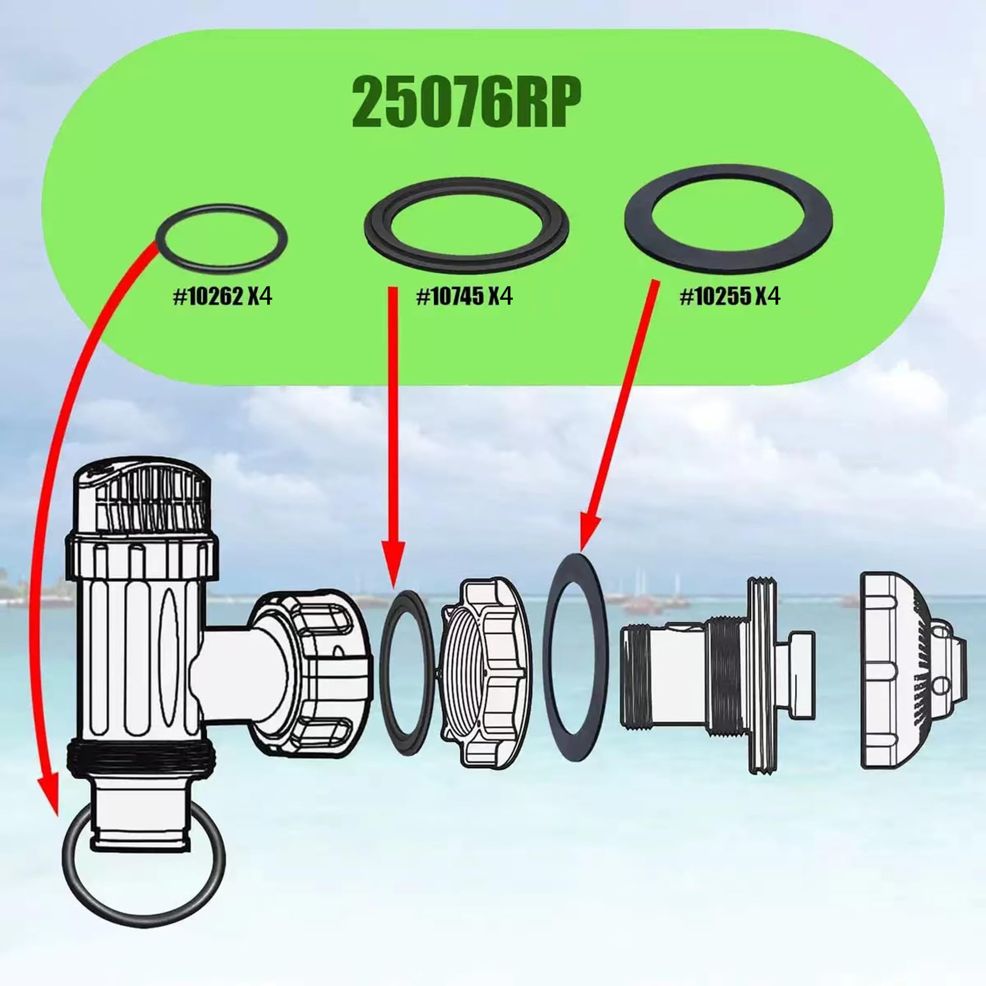 12 szt. Uszczelka pompy basenowej, wymienne o-ringi do basenu Intex, o-ringi do basenu, o-ringi, gumowa uszczelka, do 25076 RP, dla Intex 10747,25006,25010,28633,28635,28621