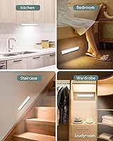 Vista 6 de Akay&Tina Luces para debajo del gabinete, luces de armario de 2 colores con sensor de movimiento para iluminación debajo del gabinete, luz