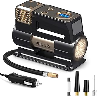 IBELL Plastic Heavy Duty Tyre Inflator Ca12-97, 12V Dc, 150 Psi (Digital), Air Volume 35L/Min (Black/Gold) Price In India