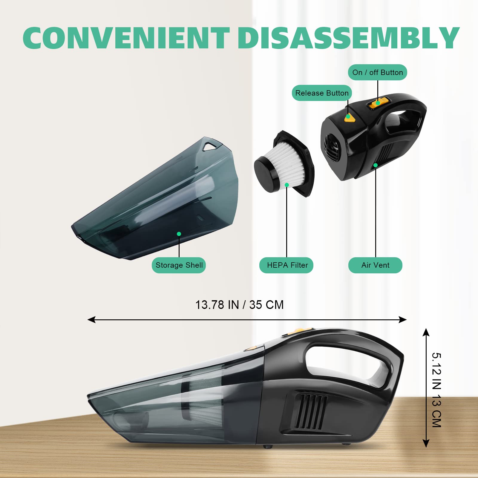 Xcool Handheld Vacuum Cordless Juvhot 2025 New Car Vacuum Portable