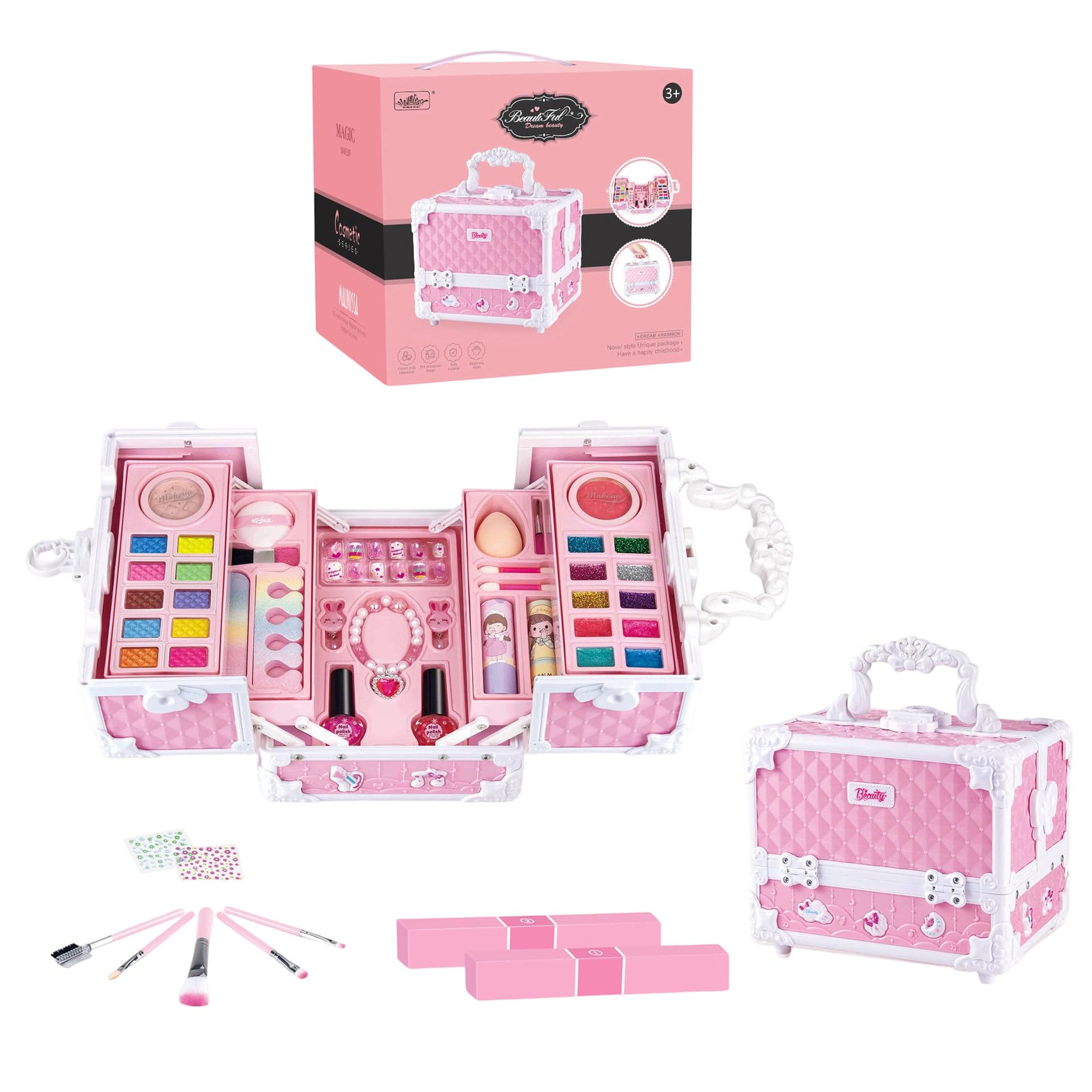 Trucco Finto Sicuro con Strumenti Colorati per Giochi Ruolo creativi Set Trucchi Finti